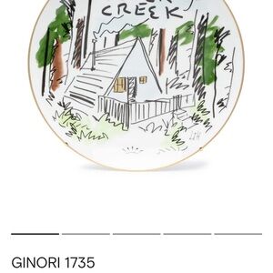 Richard Ginori Art Plate with Green and Black Design